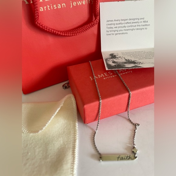 James Avery Faith Sterling silver necklace, dust bag, and box - Picture 1 of 4